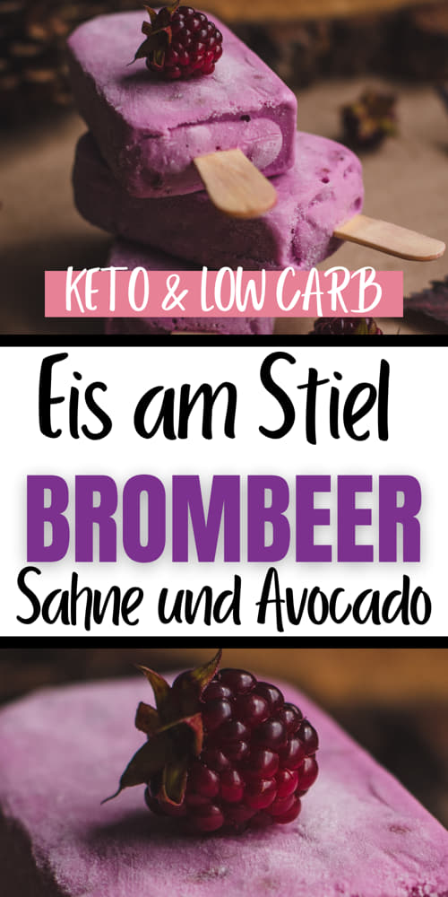​Keto-Brombeer-Eis am Stiel