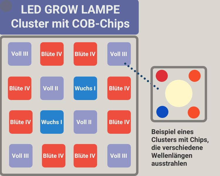 COB LED-Grow-Lampe-Pflanzenlampe Cluster