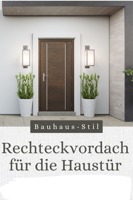 Rechteckvordach Haustür