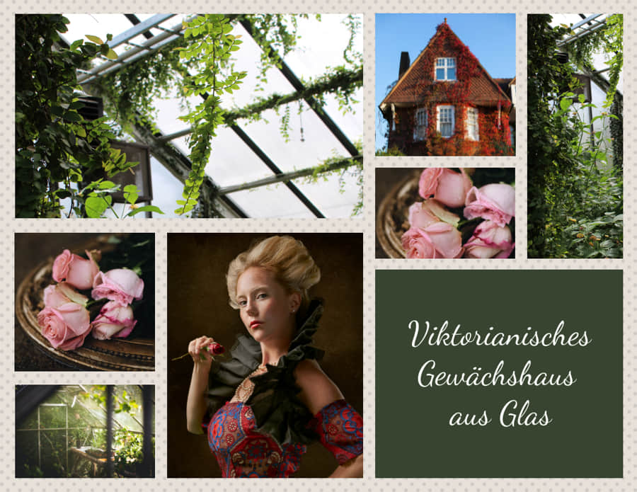 Viktorianisches Gewächshaus aus Glas