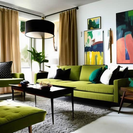 sofa in olivgrün modern