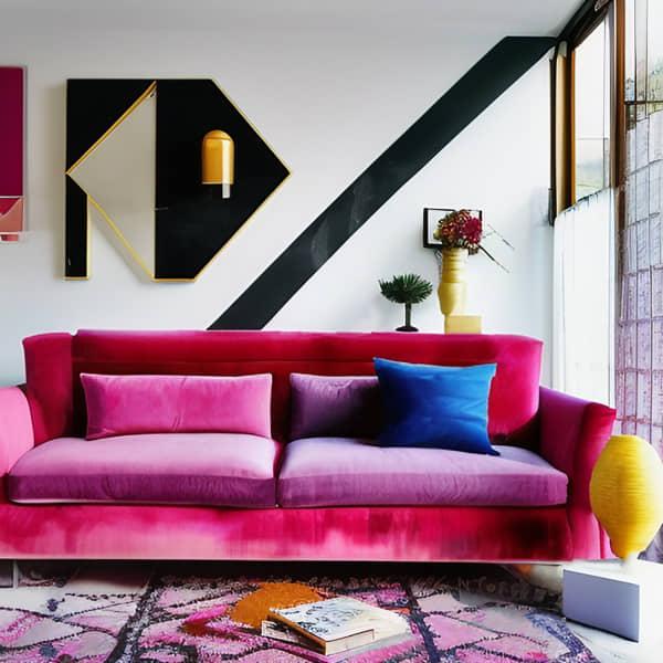 big sofa rosa magenta