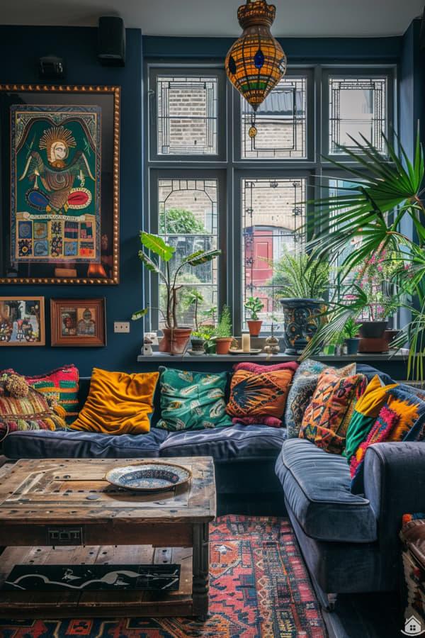 50+ Wohnzimmerideen mit blauen Sofas – Haus- & Gartentrends