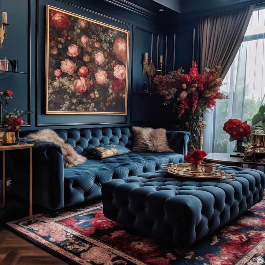 50+ Wohnzimmerideen mit blauen Sofas – Haus- & Gartentrends