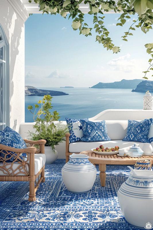 Santorini-Flair für Zuhause: Moderne Griechische Wohnideen in Blau und ...