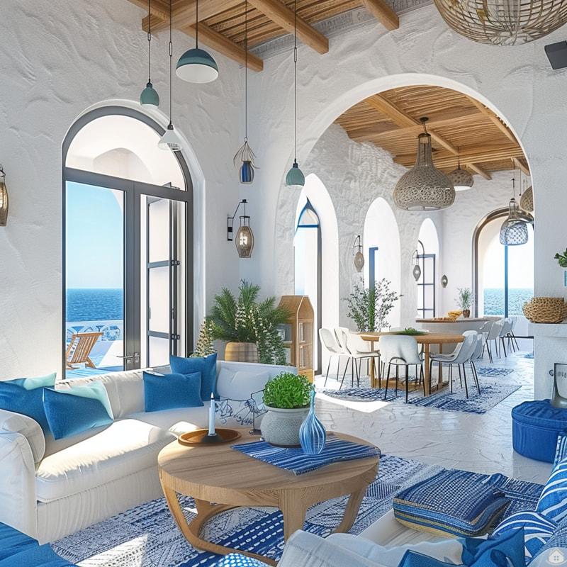 Santorini-Flair für Zuhause: Moderne Griechische Wohnideen in Blau und ...