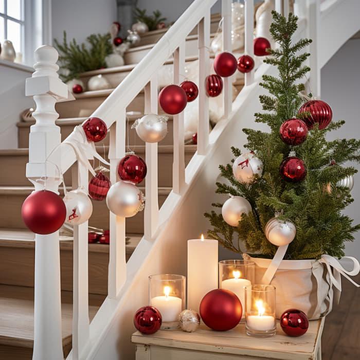 » Das Treppengeländer weihnachtlich gestalten Inspirierende Ideen