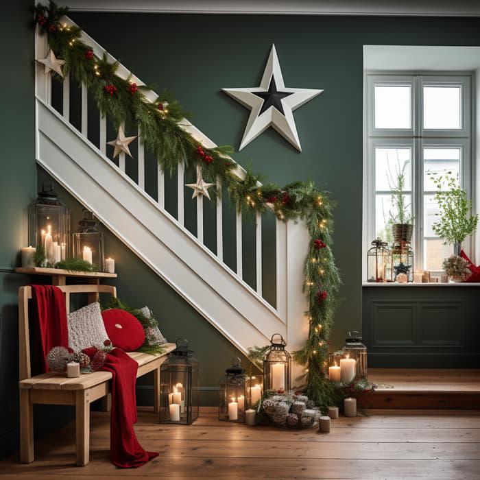 » Das Treppengeländer weihnachtlich gestalten Inspirierende Ideen
