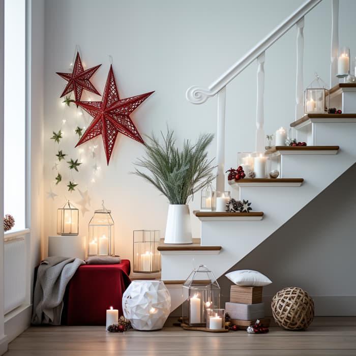 » Das Treppengeländer weihnachtlich gestalten Inspirierende Ideen