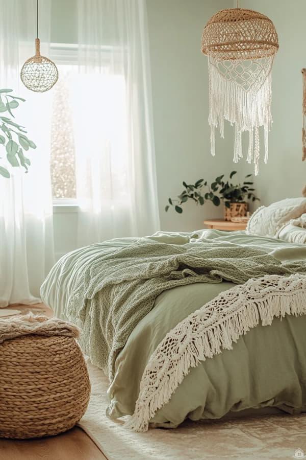 Sanfte Ruhe in Salbeigrün – Schlafzimmer Ideen für friedliche ...