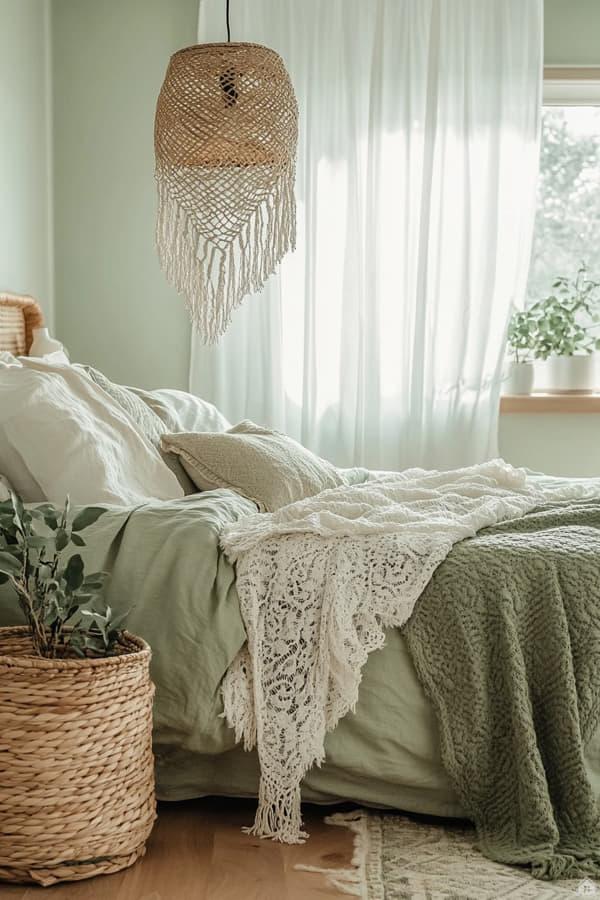Sanfte Ruhe in Salbeigrün – Schlafzimmer Ideen für friedliche ...