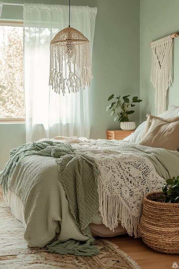 Sanfte Ruhe in Salbeigrün – Schlafzimmer Ideen für friedliche ...