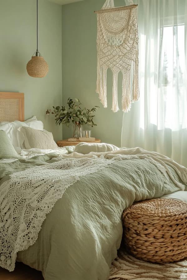 Sanfte Ruhe in Salbeigrün – Schlafzimmer Ideen für friedliche ...