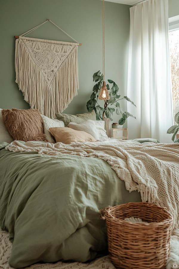 Sanfte Ruhe in Salbeigrün – Schlafzimmer Ideen für friedliche ...