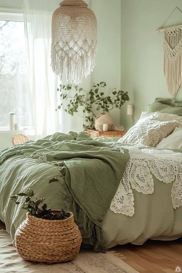 Sanfte Ruhe in Salbeigrün – Schlafzimmer Ideen für friedliche ...