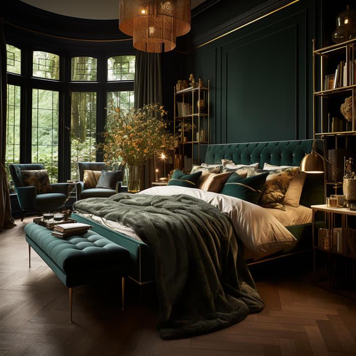 Schlafzimmer Grün Gold: Eine Oase der Ruhe und Eleganz