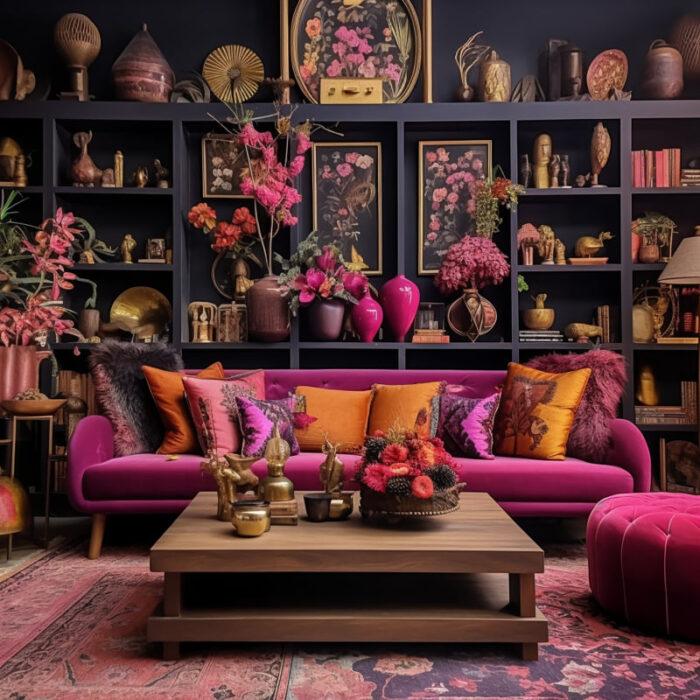 Wohnzimmer Dramatik in „Bold Bordeaux Bliss“ – Haus- & Gartentrends
