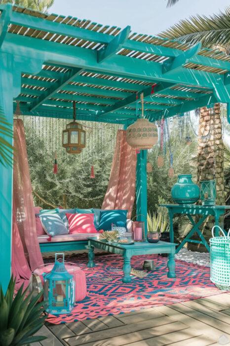 137 Boho-Chic Terrassen Ideen: Gestalte deine farbenfrohe Outdoor ...