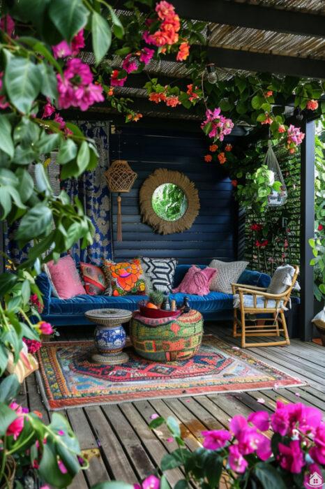 137 Boho-Chic Terrassen Ideen: Gestalte deine farbenfrohe Outdoor ...