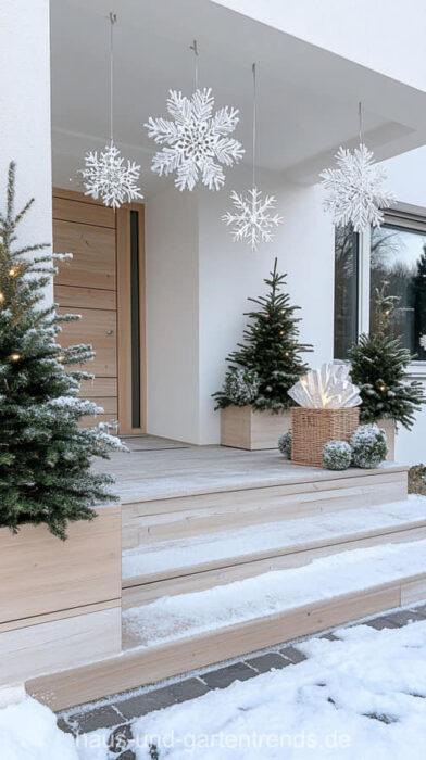 Wunderschne Weihnachtsdeko Haustr Eingang Ebenbild