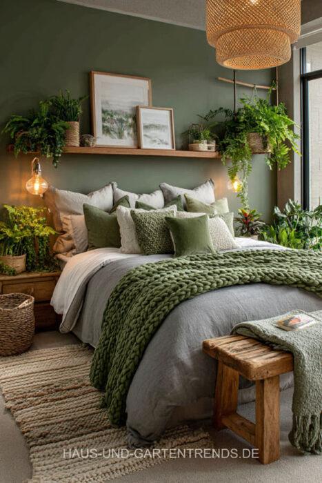 40+Schlafzimmer Ideen in Grün & Grau: Beruhigend-edel & zeitlos ...