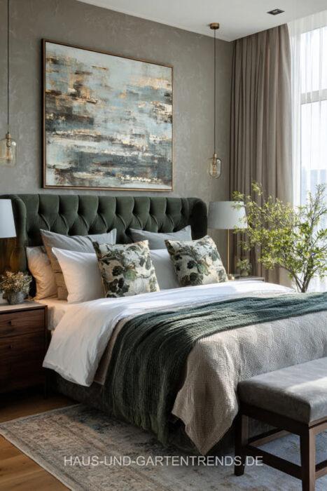 40+Schlafzimmer Ideen in Grün & Grau: Beruhigend-edel & zeitlos ...